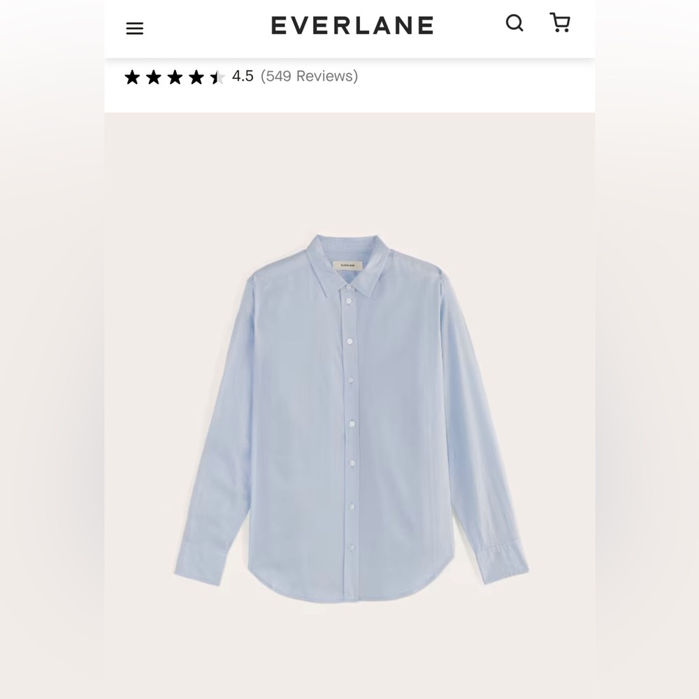 Everlane Silky Cotton Button Down